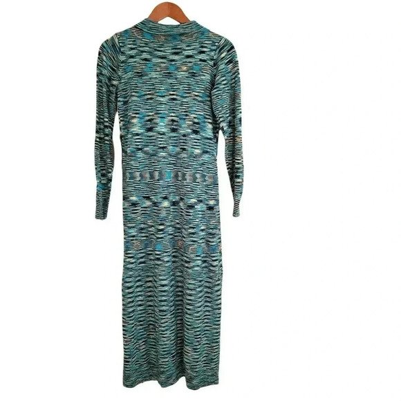 Band Of Gypsies Long Temo Cardigan Blue/Beige Slit Side Button Up SIZE S WOMEN'S - Picture 8 of 16